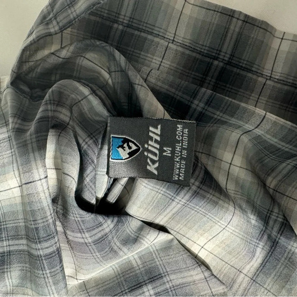 Kühl Mountain Grown Snap Up Long Sleeve Vented  Grey Plaid Size Medium - Picture 7 of 13